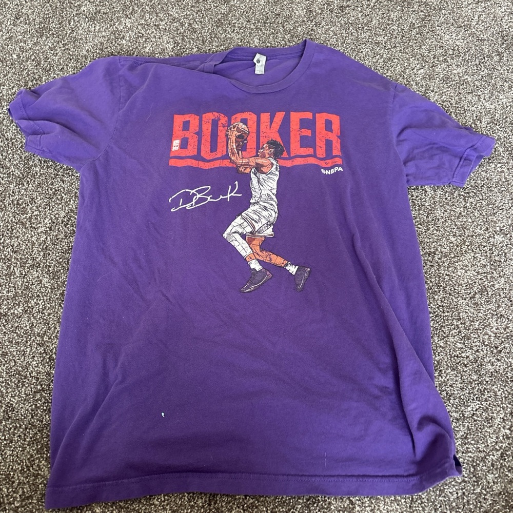 Purple Graphic T-Shirt with Basketball Print